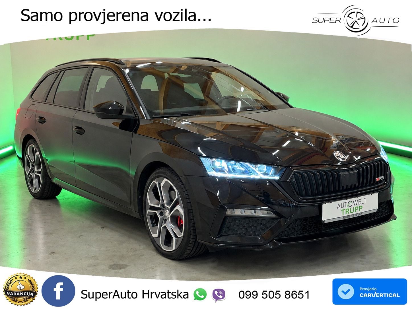 Škoda Octavia Combi RS 2.0 TDI (200 KS) DSG LED+GR SJED+ACC