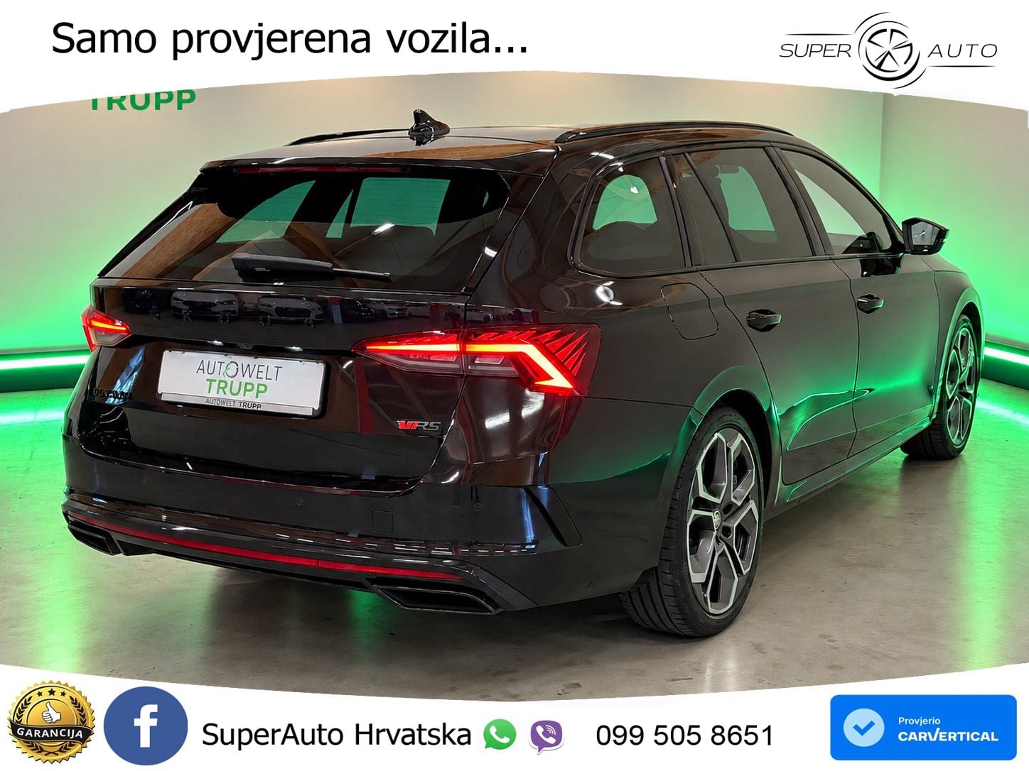 Škoda Octavia Combi RS 2.0 TDI (200 KS) DSG LED+GR SJED+ACC