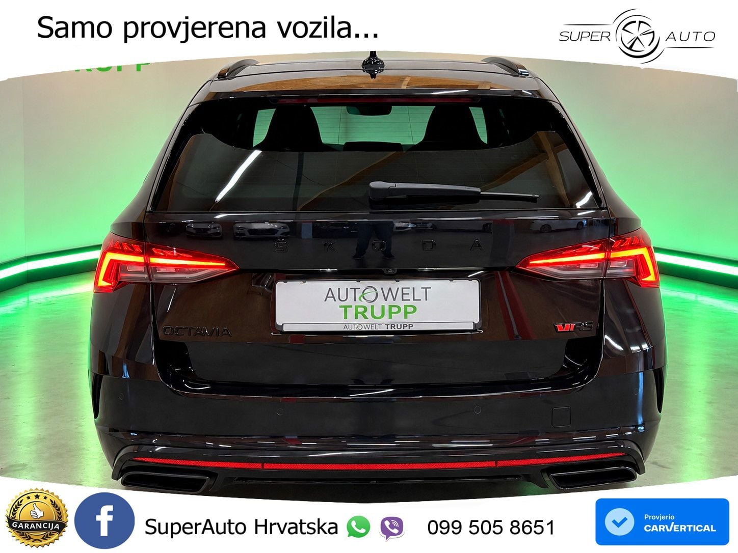 Škoda Octavia Combi RS 2.0 TDI (200 KS) DSG LED+GR SJED+ACC