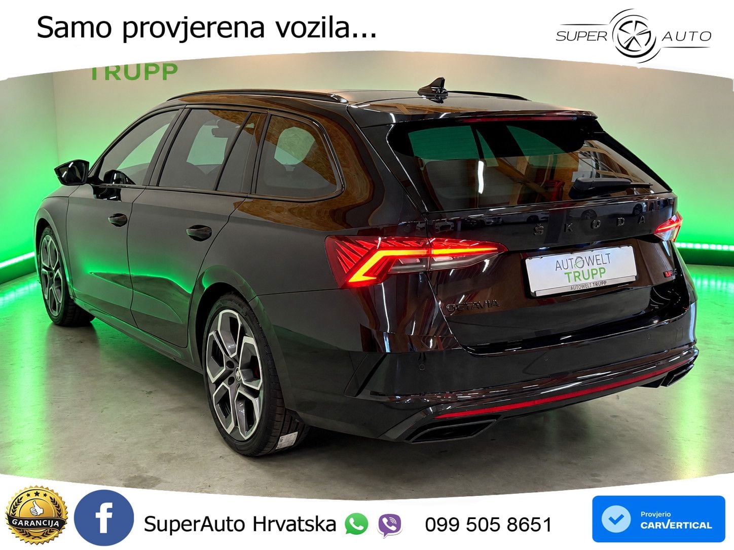 Škoda Octavia Combi RS 2.0 TDI (200 KS) DSG LED+GR SJED+ACC