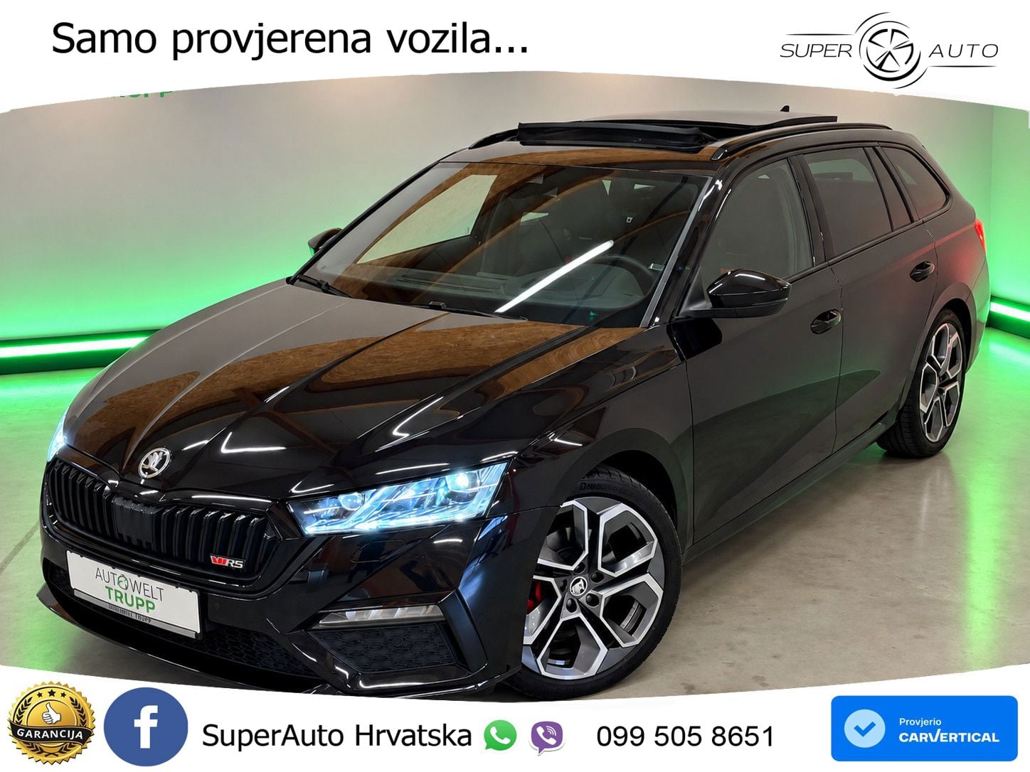 Škoda Octavia Combi RS 2.0 TDI (200 KS) DSG LED+GR SJED+ACC