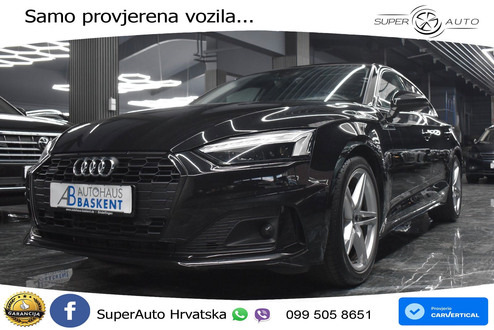 Audi A5 Sportback 40 TDI (204 KS) quattro S tronic LED+GR SJED+ACC