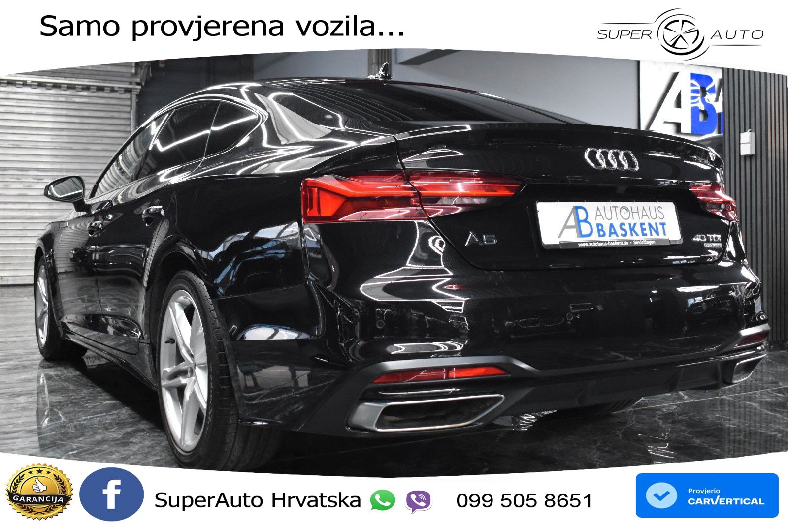 Audi A5 Sportback 40 TDI (204 KS) quattro S tronic LED+GR SJED+ACC