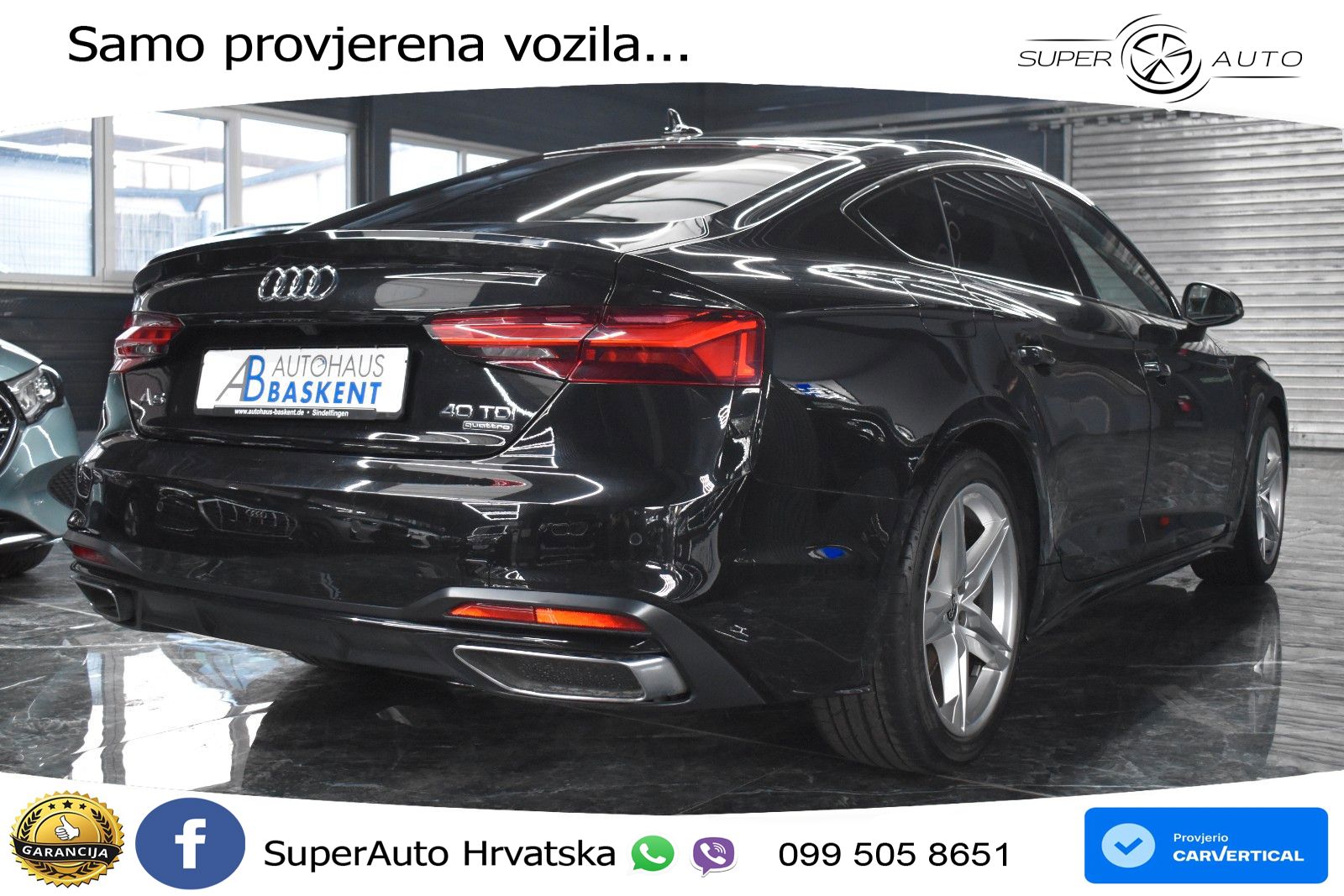 Audi A5 Sportback 40 TDI (204 KS) quattro S tronic LED+GR SJED+ACC