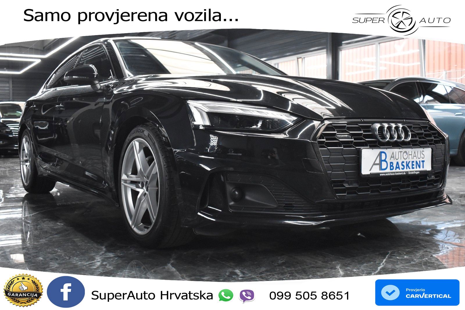 Audi A5 Sportback 40 TDI (204 KS) quattro S tronic LED+GR SJED+ACC