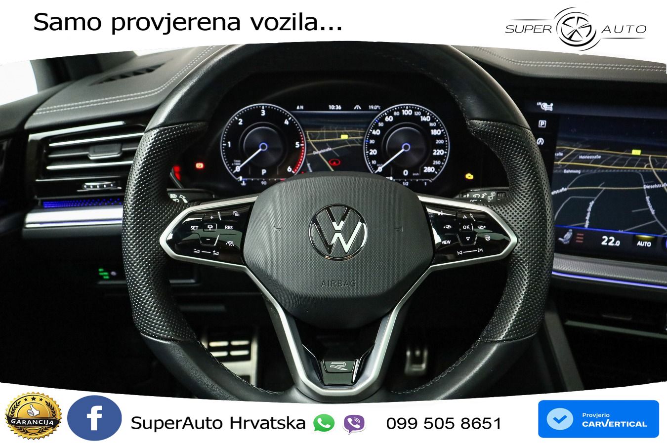 Volkswagen Touareg 3.0 V6 TDI (286 KS) 4MOTION Tiptronic R-Line ZRAČNI+ACC+GR SJED+KAM+PANO