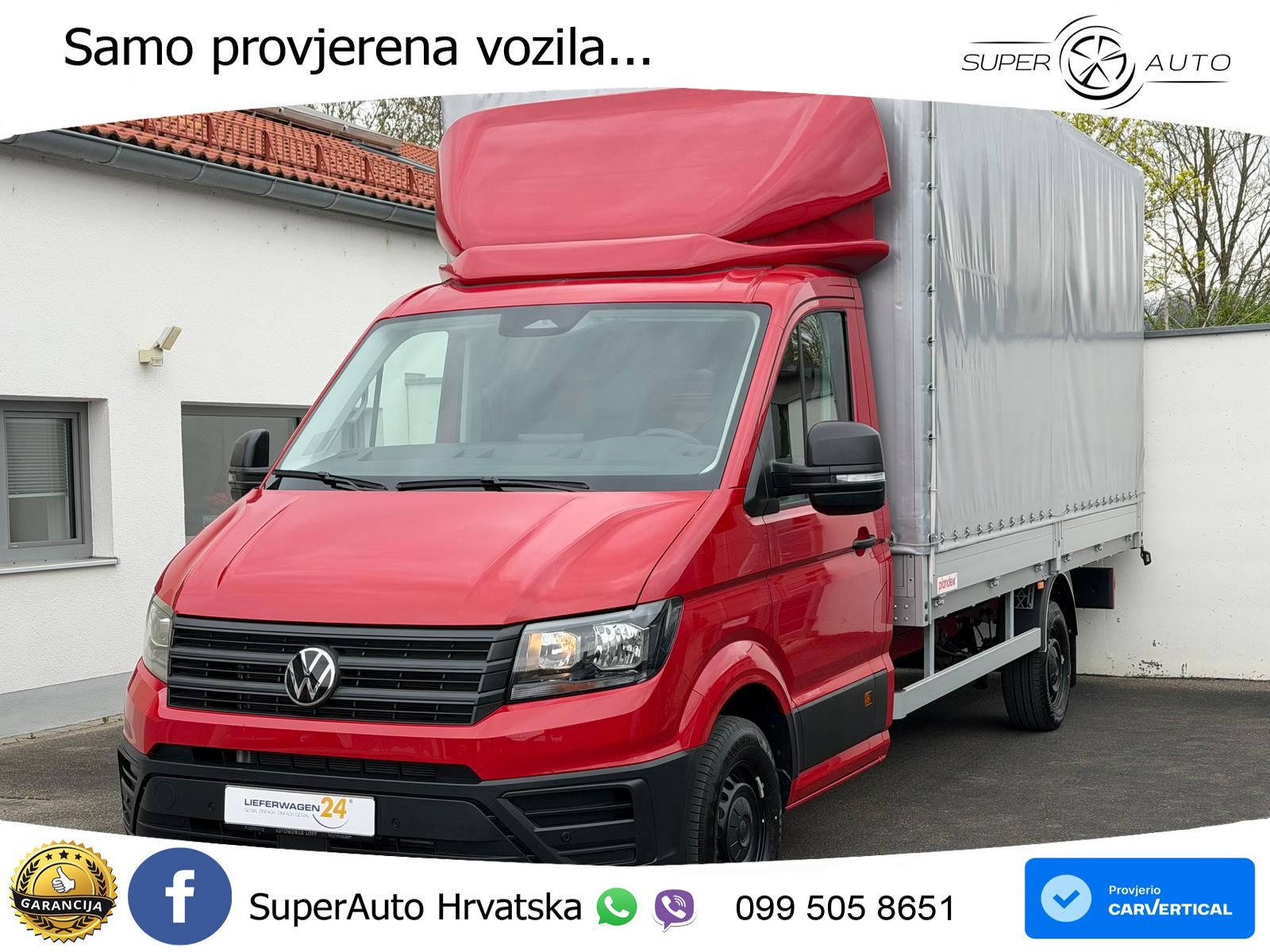 Volkswagen Crafter 35 Pritsche LR LANG PLANE + SPRIEGEL 177 KS