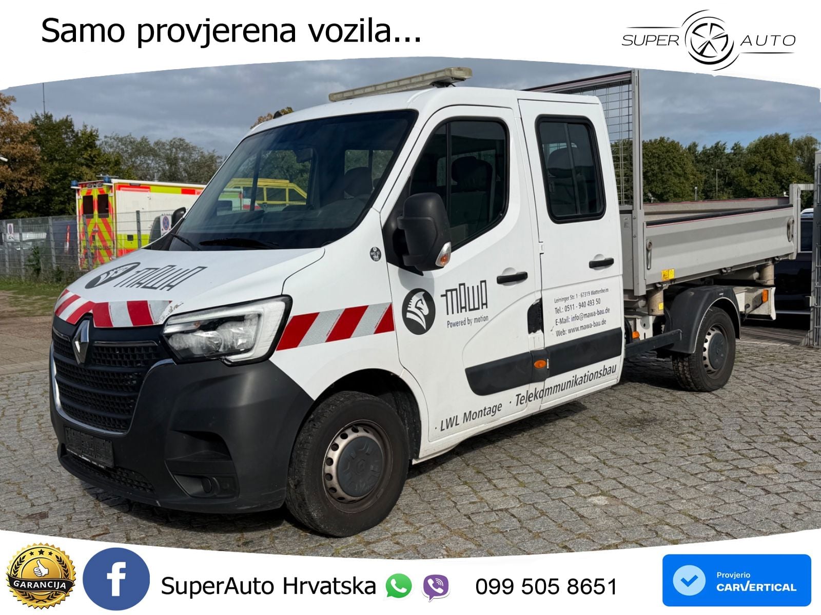 Renault Master DoKa Dreiseitenkipper L3H1*Klima*6Sitze 145 KS