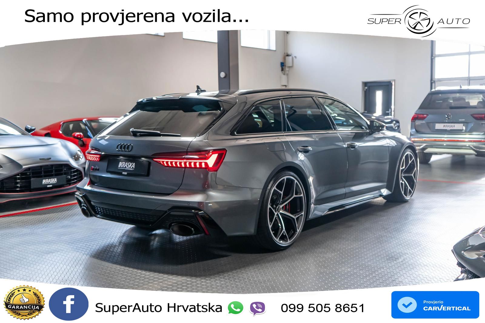 Audi RS6 Avant 4.0 TFSI V8 performance (630 KS)  quattro tiptronic LED+GR SJED+ACC