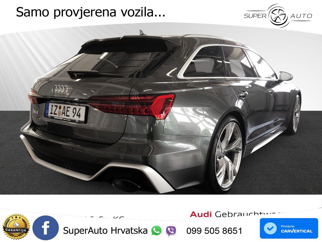 Audi RS6 Avant 4.0 TFSI V8 (600 KS) quattro Tiptronic Kuka LED+GR SJED+ACC