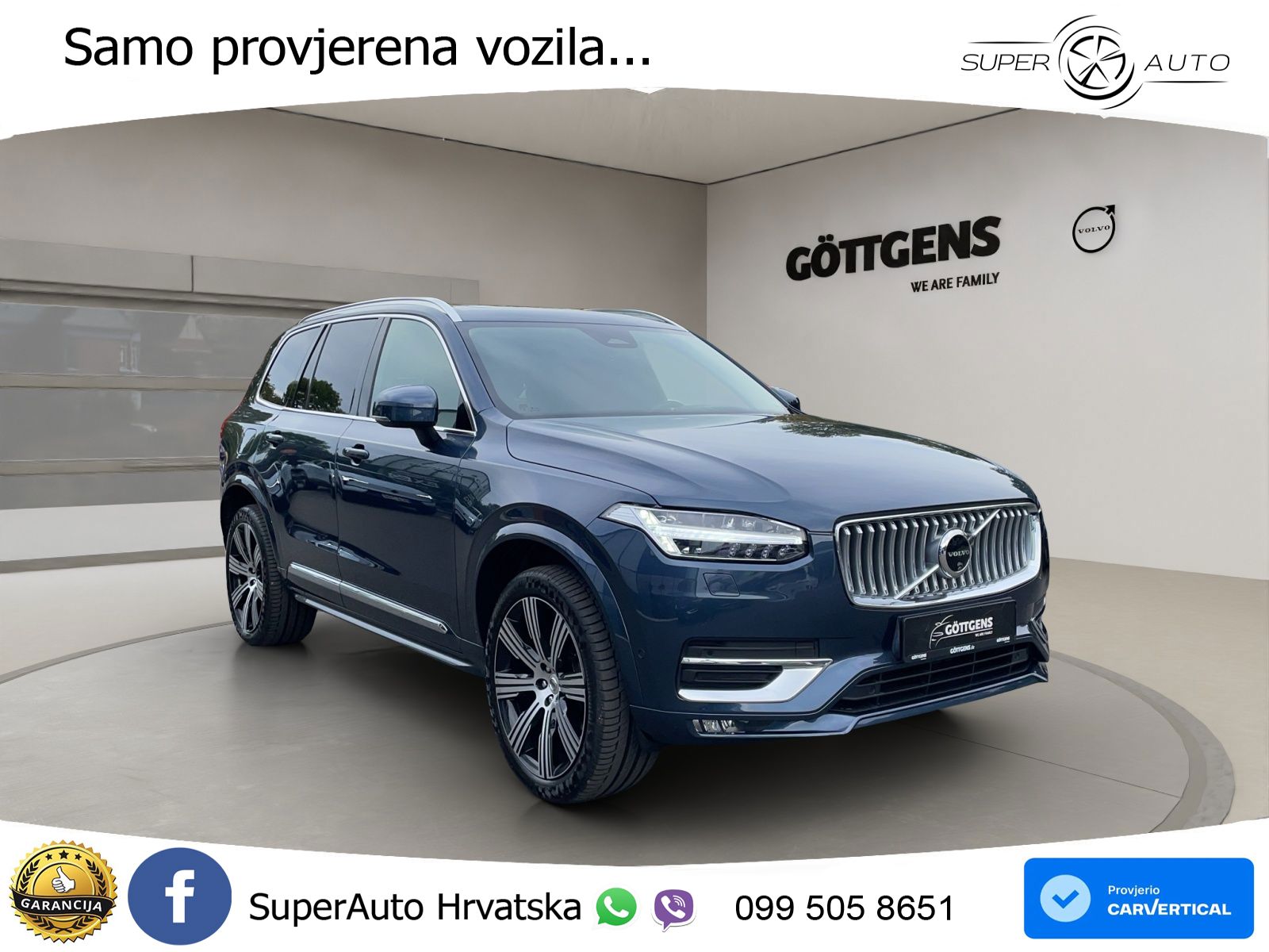 Volvo XC90 2.0 B5 Diesel AWD Automatic ACC+HEAD+4xGR SJED+360+PANO