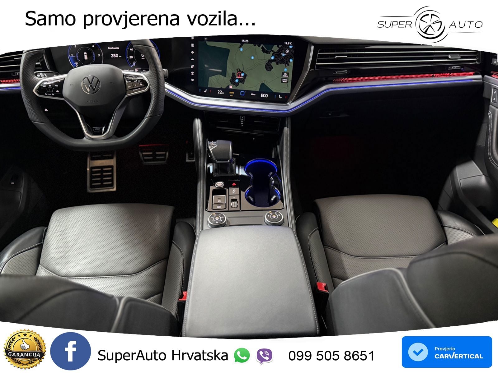 Volkswagen Touareg 3.0 V6 TDI (286 KS) 4MOTION Tiptronic R-Line ZRAČNI+ACC+GR SJED+KAM+PANO