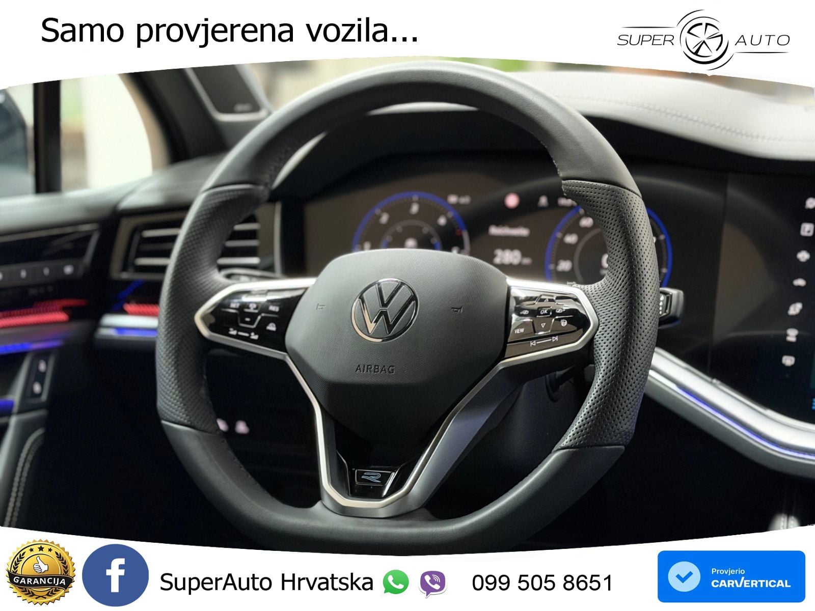 Volkswagen Touareg 3.0 V6 TDI (286 KS) 4MOTION Tiptronic R-Line ZRAČNI+ACC+GR SJED+KAM+PANO