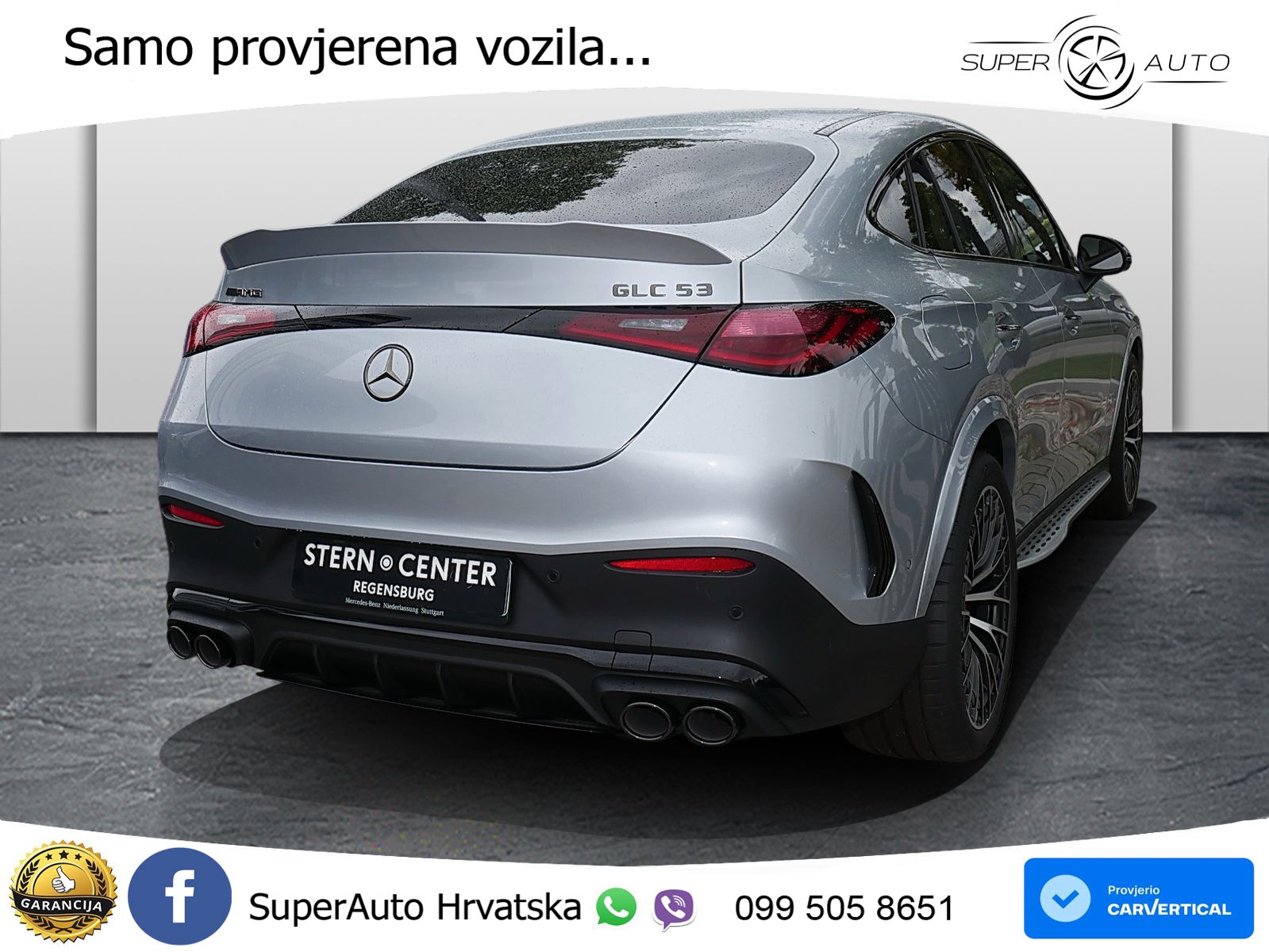Mercedes GLC Coupe AMG 53 (449 KS) 4MATIC+ AMG SPEEDSHIFT TCT 9G ACC+HEAD+GR SJED+360+PANO