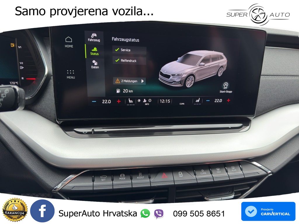 Škoda Octavia Combi 2.0 TDI (150 KS) DSG LED+GR SJED+ACC