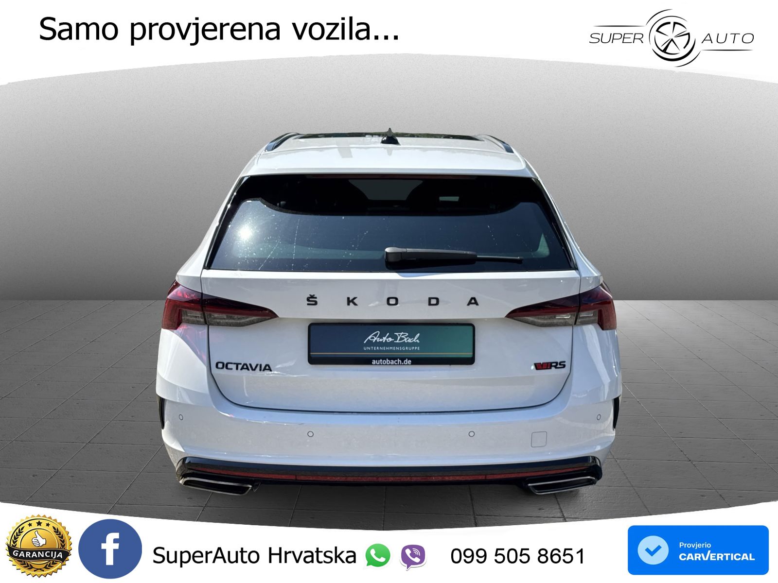 Škoda Octavia Combi RS 2.0 TDI (200 KS) DSG LED+GR SJED+ACC