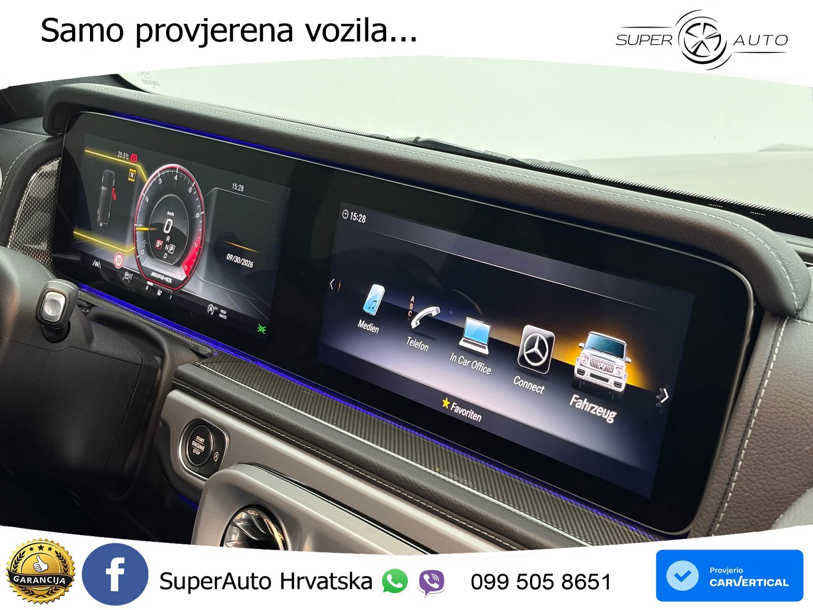 Mercedes AMG G 63 Long V8 (585 KS) 4MATIC 9G-TRONIC AMG SPEEDSHIFT PLUS LED+GR SJED+ACC