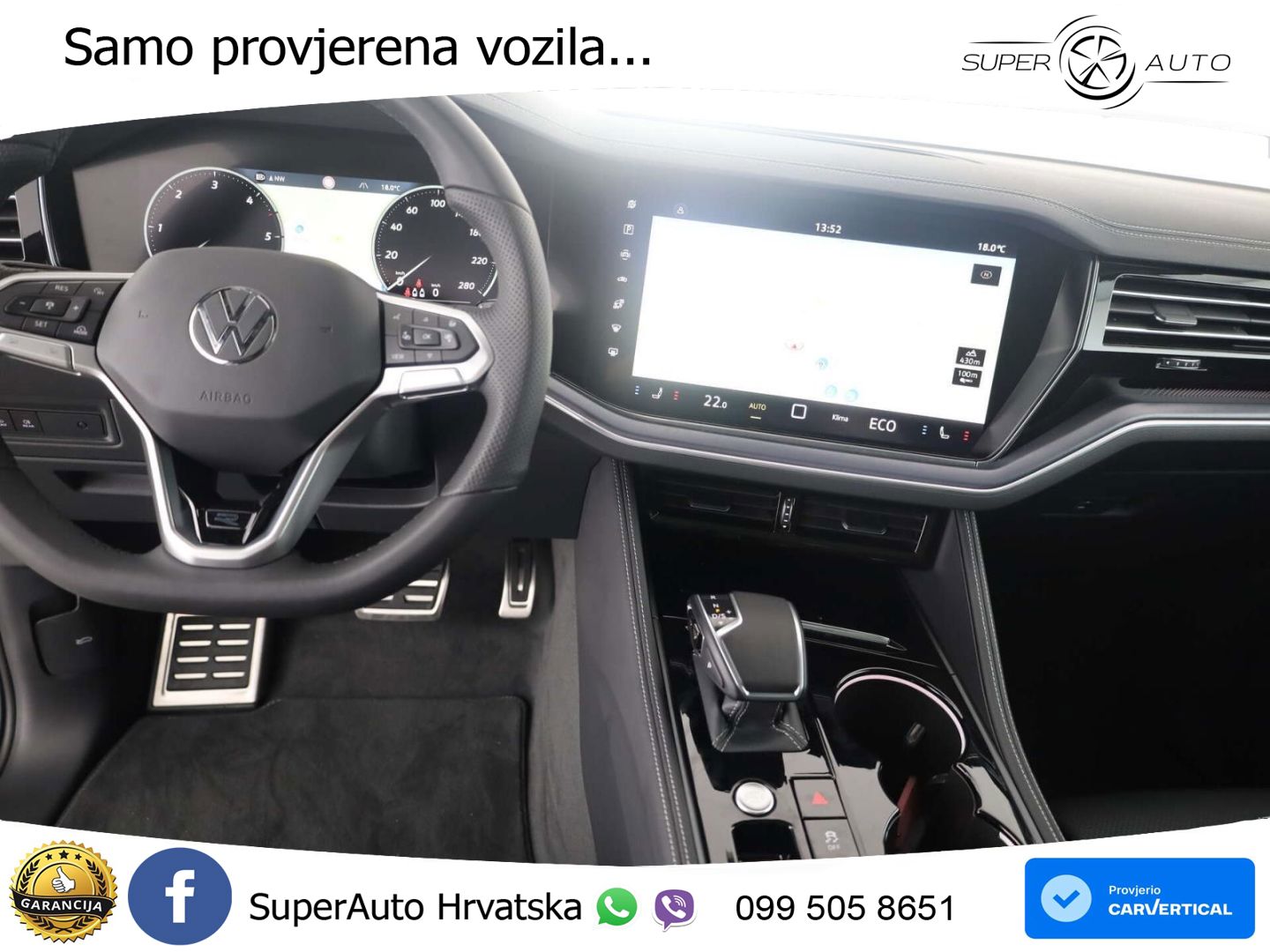 Volkswagen Touareg 3.0 V6 TDI (286 KS) 4MOTION Tiptronic ZRAČNI+ACC+GR SJED+KAM+PANO