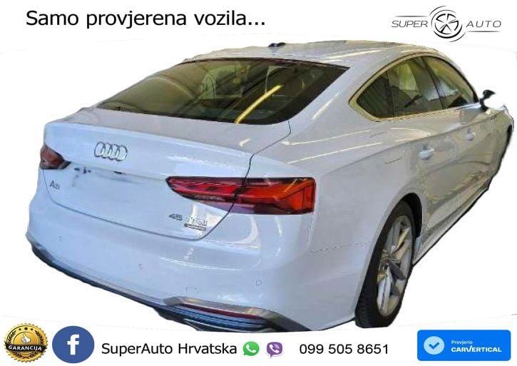 Audi A5 Sportback 45 TFSI (265 KS) quattro S tronic S line LED+GR SJED+ACC