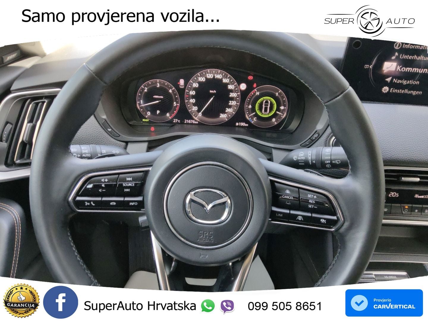Mazda CX-60 3.3 e-Skyactiv D (200 KS) Automatic LED+GR SJED+ACC