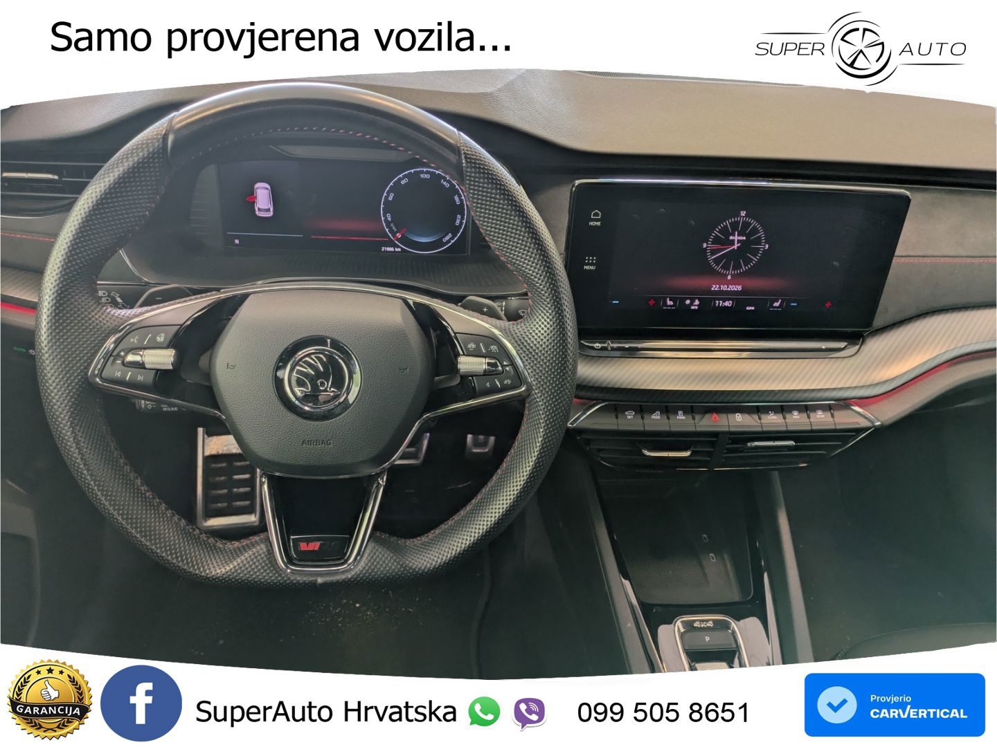 Škoda Octavia Combi RS 2.0 TDI (200 KS) 4x4 DSG LED+GR SJED+ACC