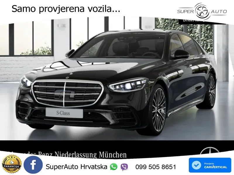 Mercedes S 450d (367 KS) EQ Boost 4MATIC 9G-TRONIC AMG LED+GR SJED+ACC