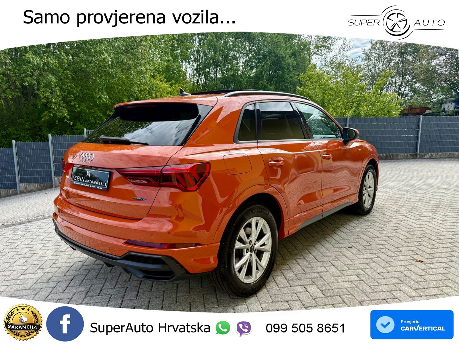 Audi Q3 40 TFSI (190 KS) quattro S tronic S line LED+GR SJED+ACC