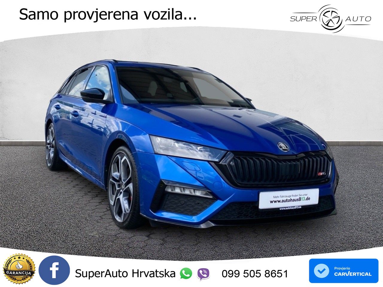 Škoda Octavia Combi RS 2.0 TDI (200 KS) DSG LED+GR SJED+ACC