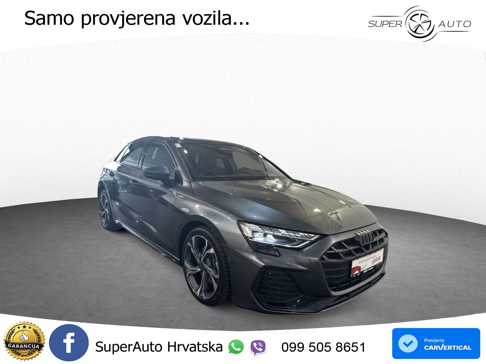 Audi A3 Sportback 40 TFSI (204 KS) quattro S tronic S line MATRIX+GR SJED+KAM