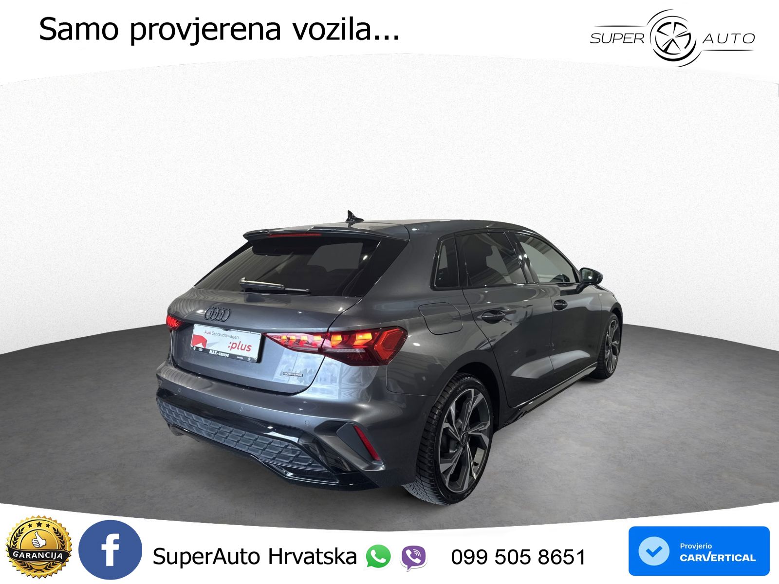 Audi A3 Sportback 40 TFSI (204 KS) quattro S tronic S line MATRIX+GR SJED+KAM