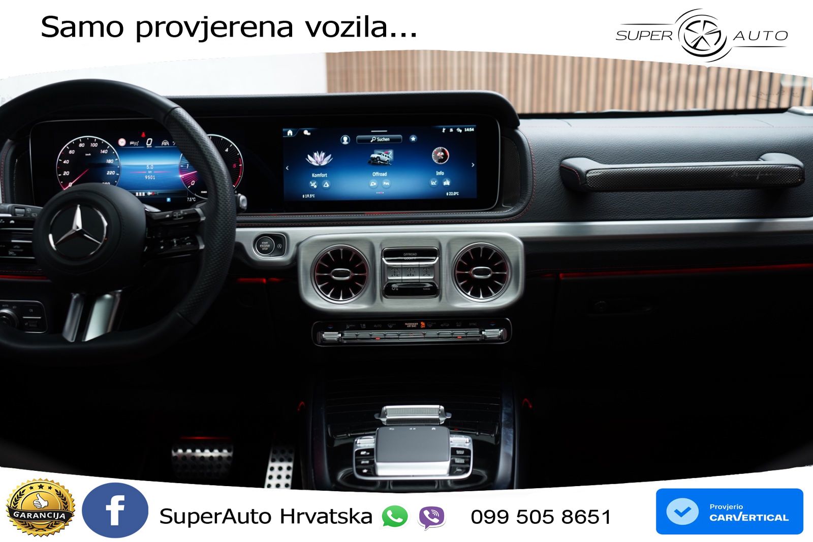 Mercedes G 450d Long (367 KS) 4MATIC 9G-TRONIC Manufaktur LED+GR SJED+ACC