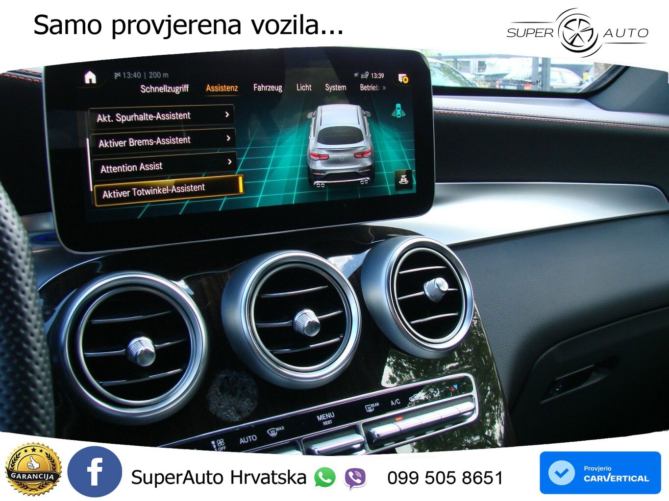 Mercedes AMG GLC 43 V6 (390 KS) 4MATIC TCT ZRAČNI+ACC+GR SJED+KAM