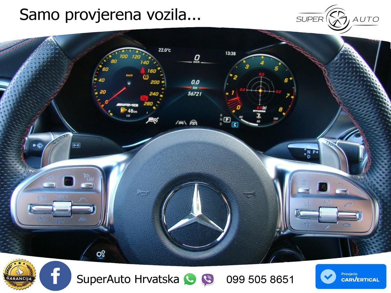 Mercedes AMG GLC 43 V6 (390 KS) 4MATIC TCT ZRAČNI+ACC+GR SJED+KAM