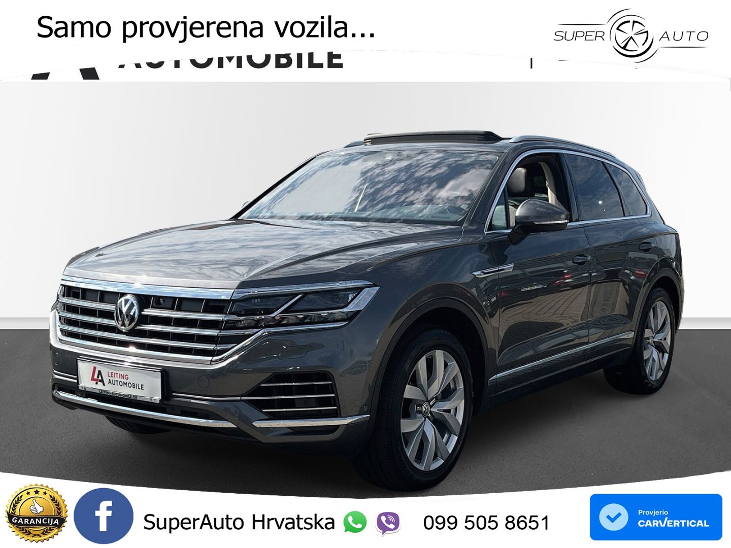 Volkswagen Touareg 3.0 V6 TDI (286 KS) 4MOTION Tiptronic ZRAČNI+ACC+GR SJED+KAM+PANO
