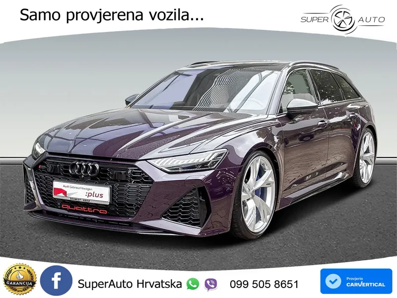 Audi RS6 Avant 4.0 TFSI V8 performance (630 KS)  quattro tiptronic ZRAČNI+ACC+GR SJED+KAM+PANO