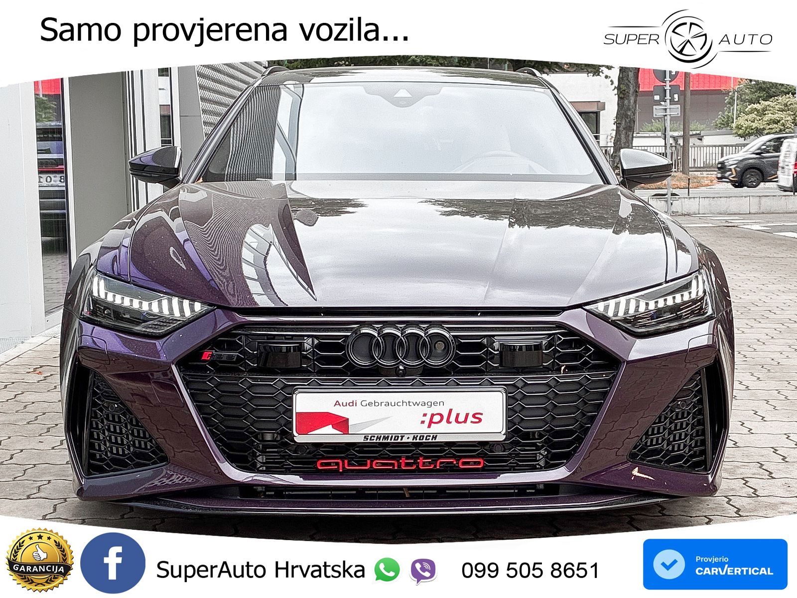 Audi RS6 Avant 4.0 TFSI V8 performance (630 KS)  quattro tiptronic ZRAČNI+ACC+GR SJED+KAM+PANO