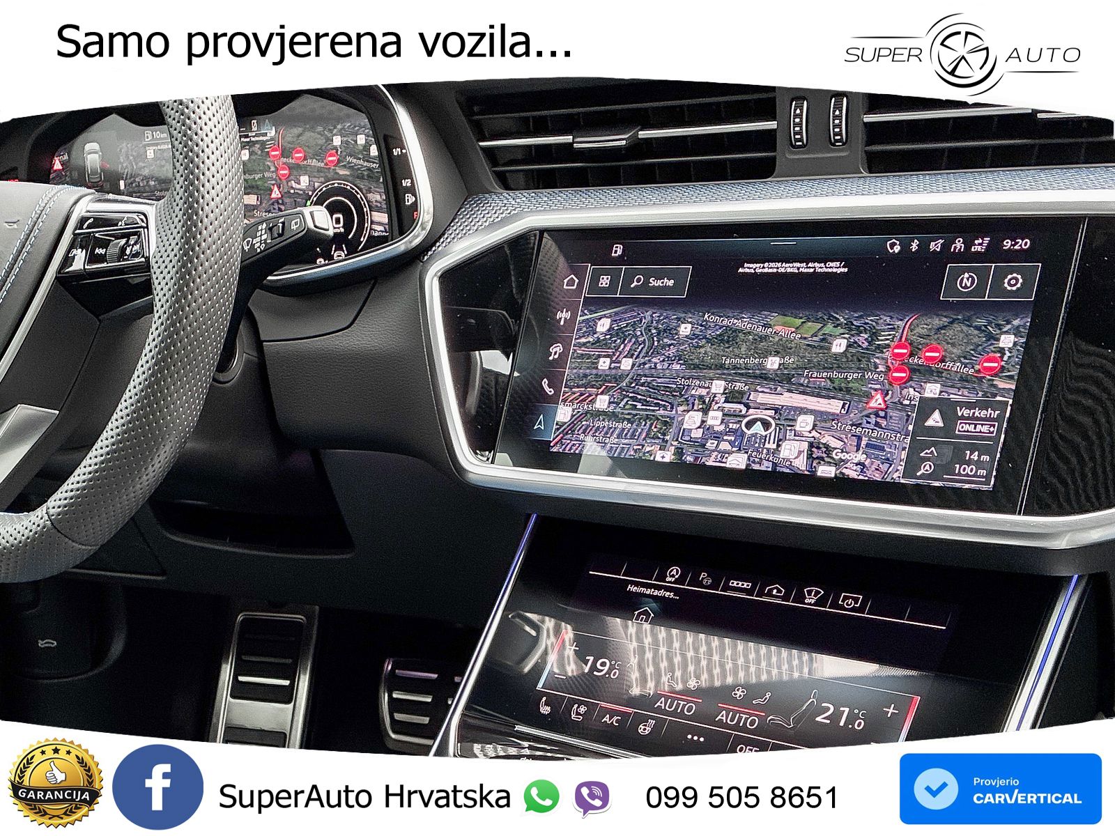 Audi RS6 Avant 4.0 TFSI V8 performance (630 KS)  quattro tiptronic ZRAČNI+ACC+GR SJED+KAM+PANO