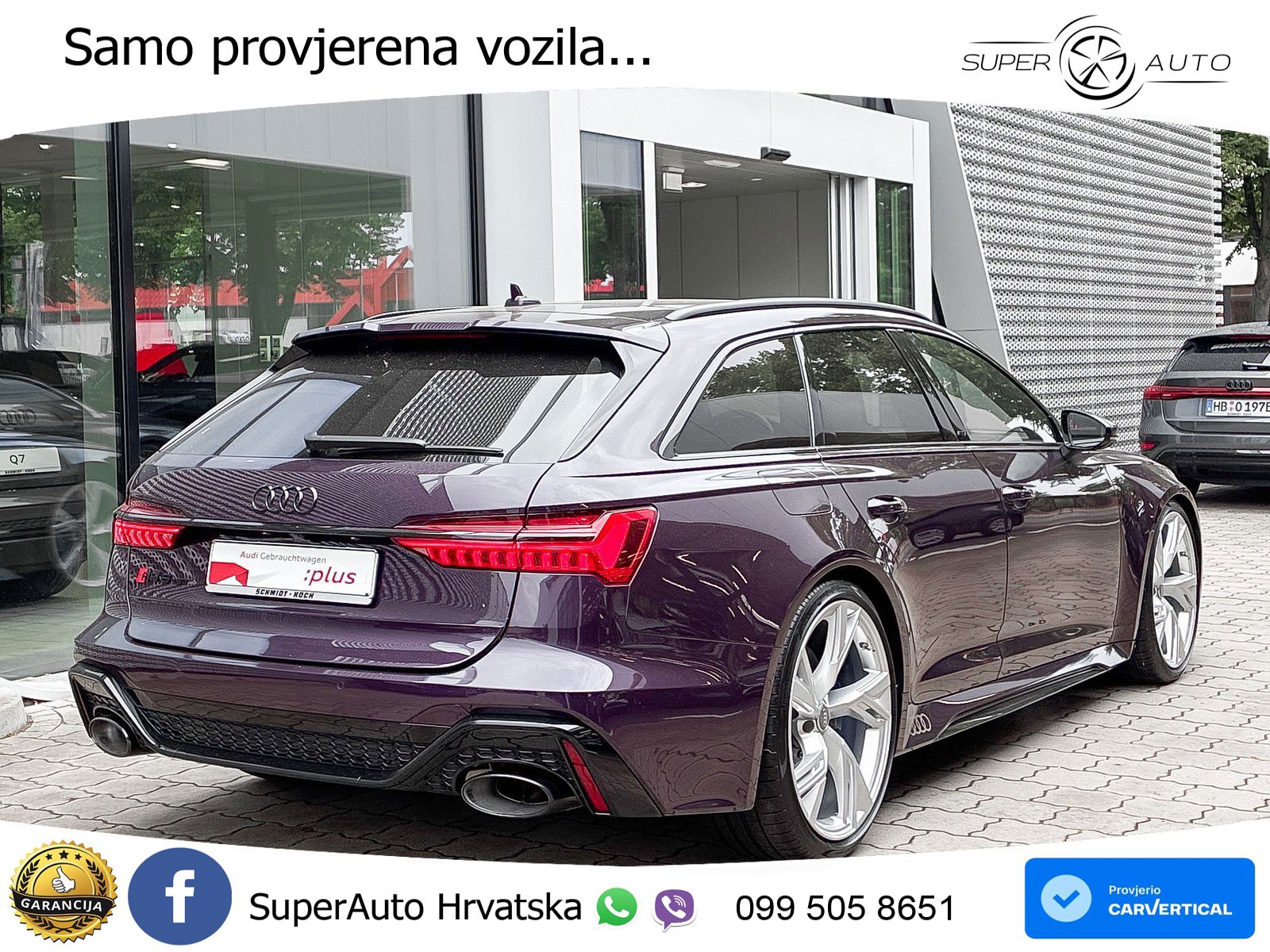 Audi RS6 Avant 4.0 TFSI V8 performance (630 KS)  quattro tiptronic ZRAČNI+ACC+GR SJED+KAM+PANO