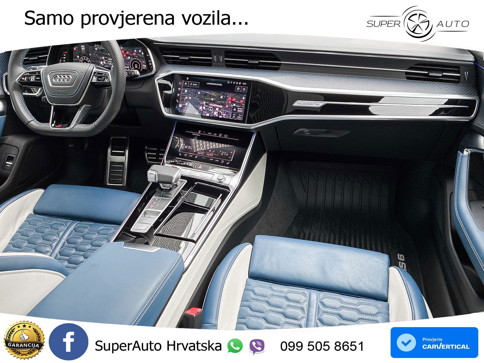 Audi RS6 Avant 4.0 TFSI V8 performance (630 KS)  quattro tiptronic ZRAČNI+ACC+GR SJED+KAM+PANO