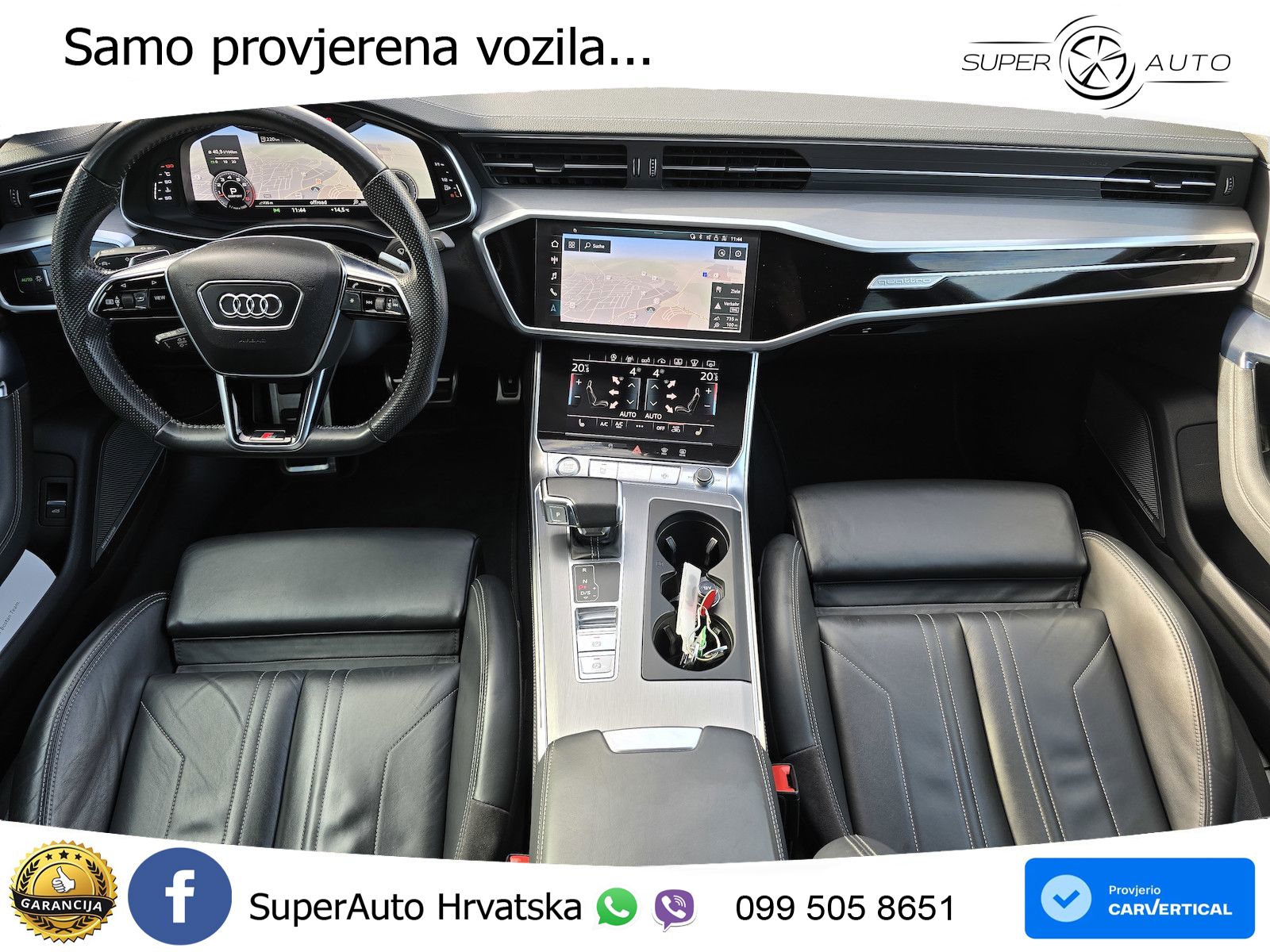 Audi A6 55 TFSI V6 (340 KS) quattro S tronic ZRAČNI+ACC+4xGR SJED+KAM