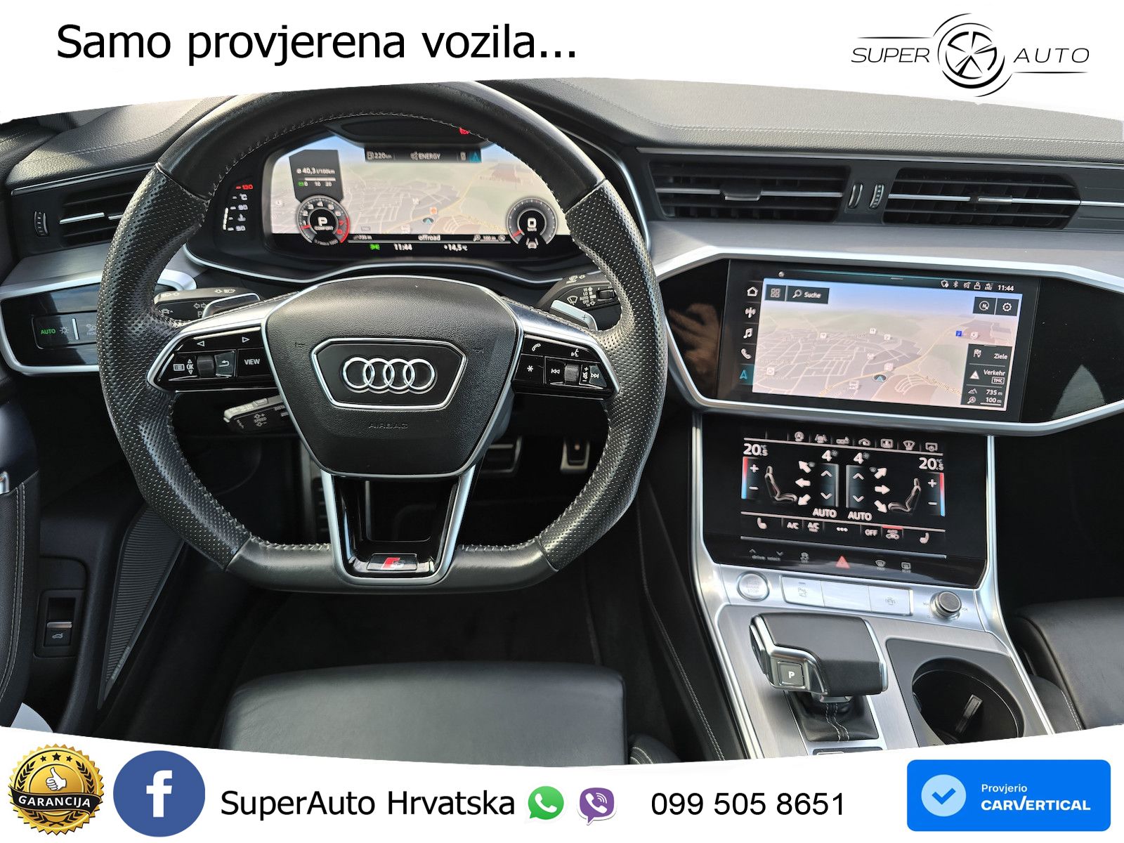 Audi A6 55 TFSI V6 (340 KS) quattro S tronic ZRAČNI+ACC+4xGR SJED+KAM