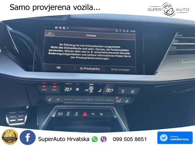 Audi S3 Limuzina 2.0 TFSI (310 KS) quattro S tronic LED+GR SJED+ACC