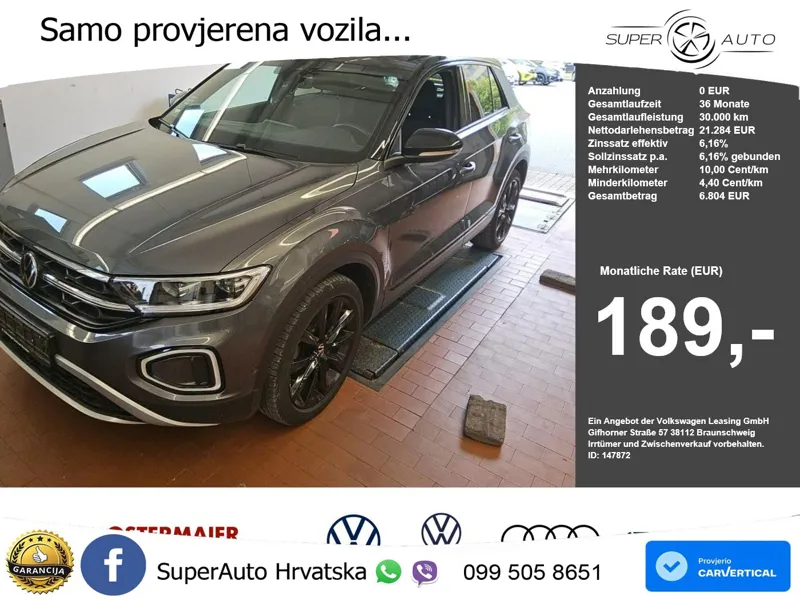 Volkswagen T-Roc 1.5 TSI (150 KS) DSG LED+GR SJED+ACC