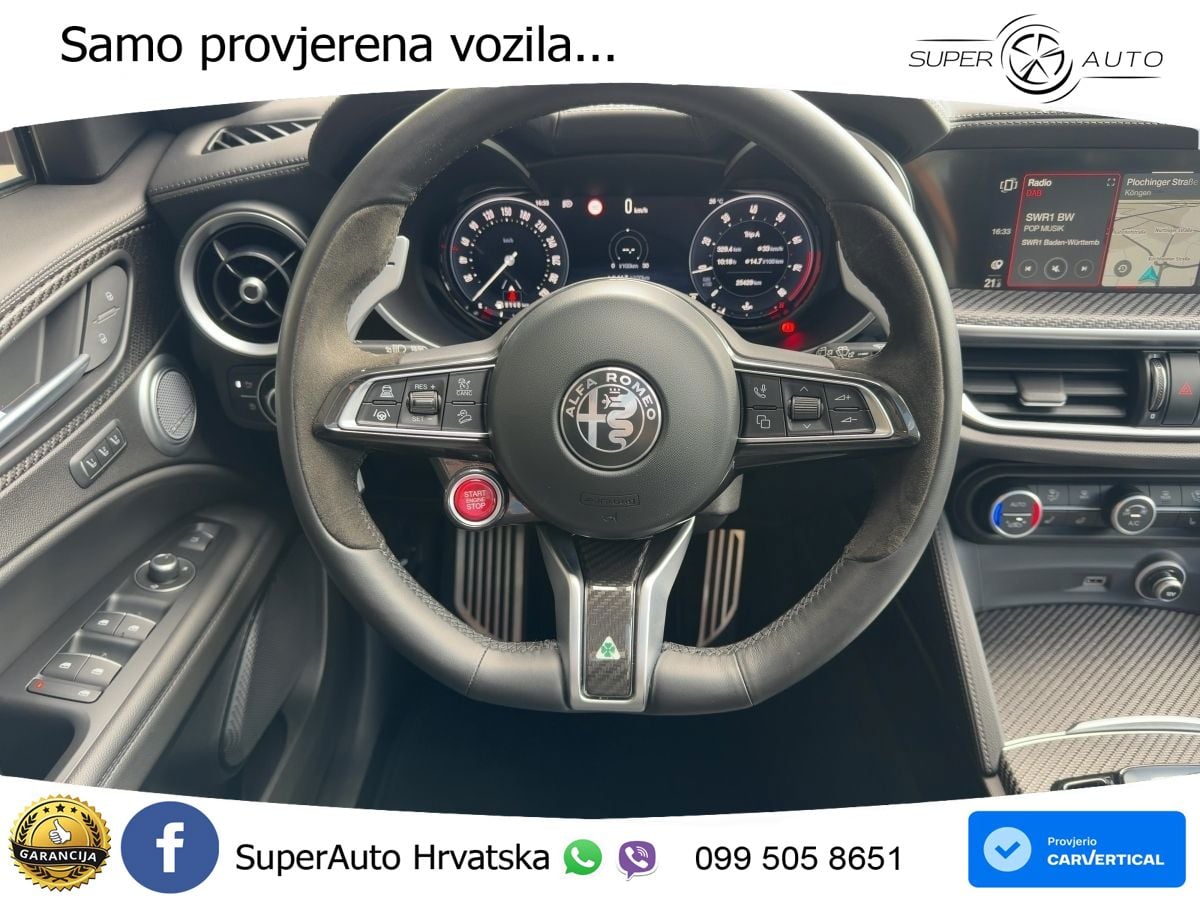 Alfa Romeo Stelvio Quadrifoglio 2.9 V6 Bi-Turbo (520 KS) Q4 Automatic LED+GR SJED+ACC