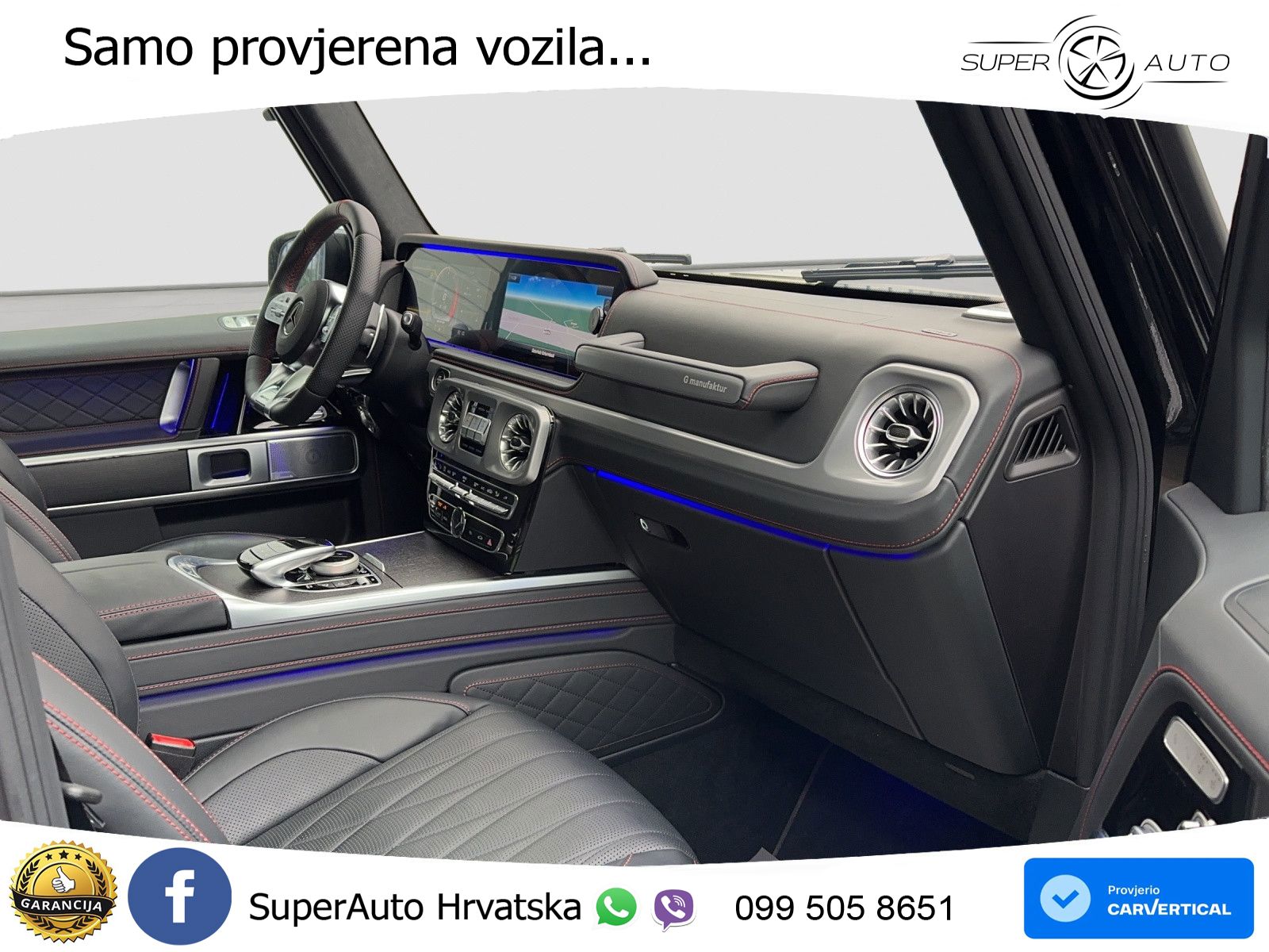 Mercedes G 500 Long V8 (422 KS) 4MATIC 9G-TRONIC Brabus ZRAČNI+ACC+GR SJED+360+PANO