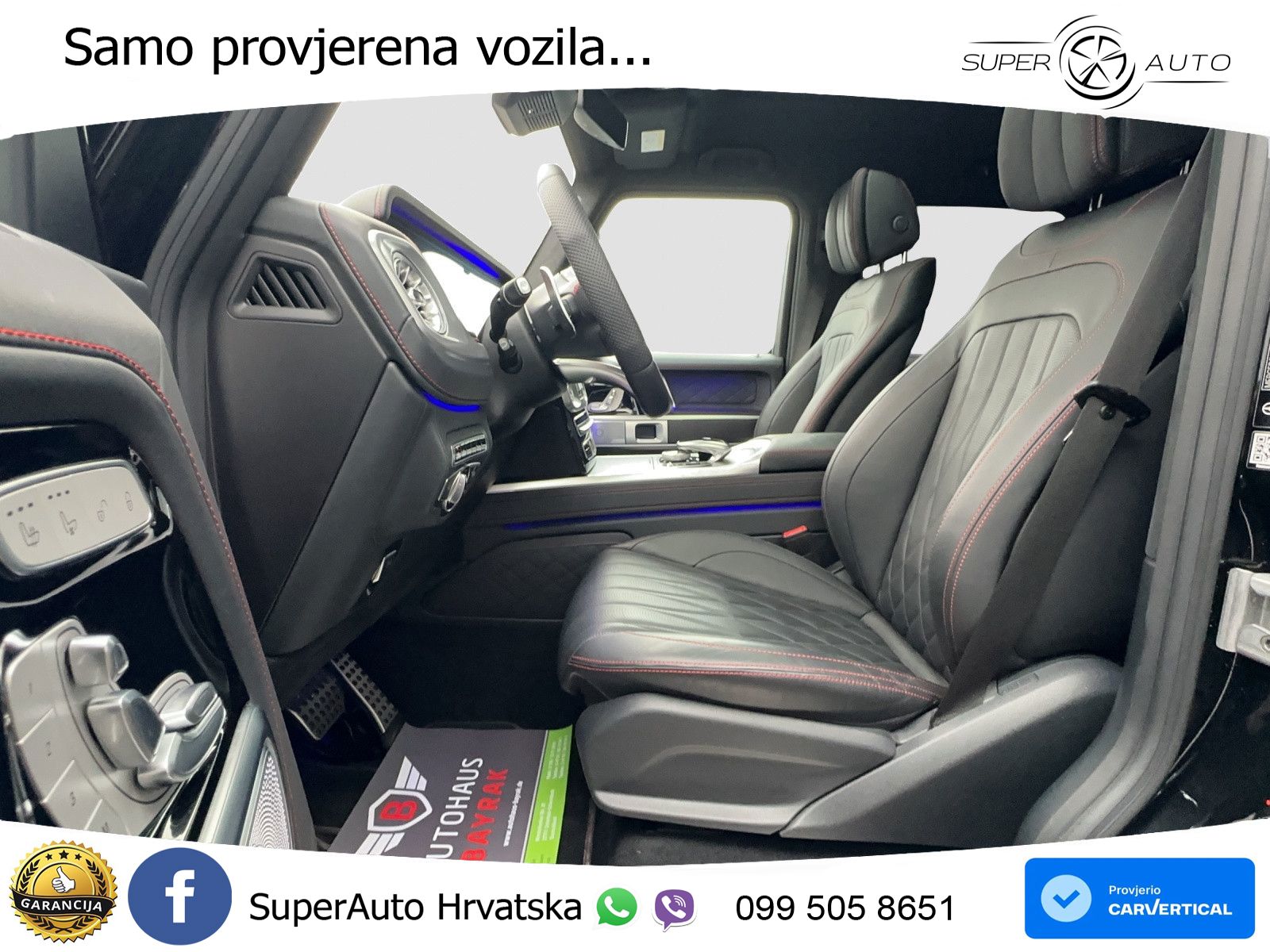Mercedes G 500 Long V8 (422 KS) 4MATIC 9G-TRONIC Brabus ZRAČNI+ACC+GR SJED+360+PANO