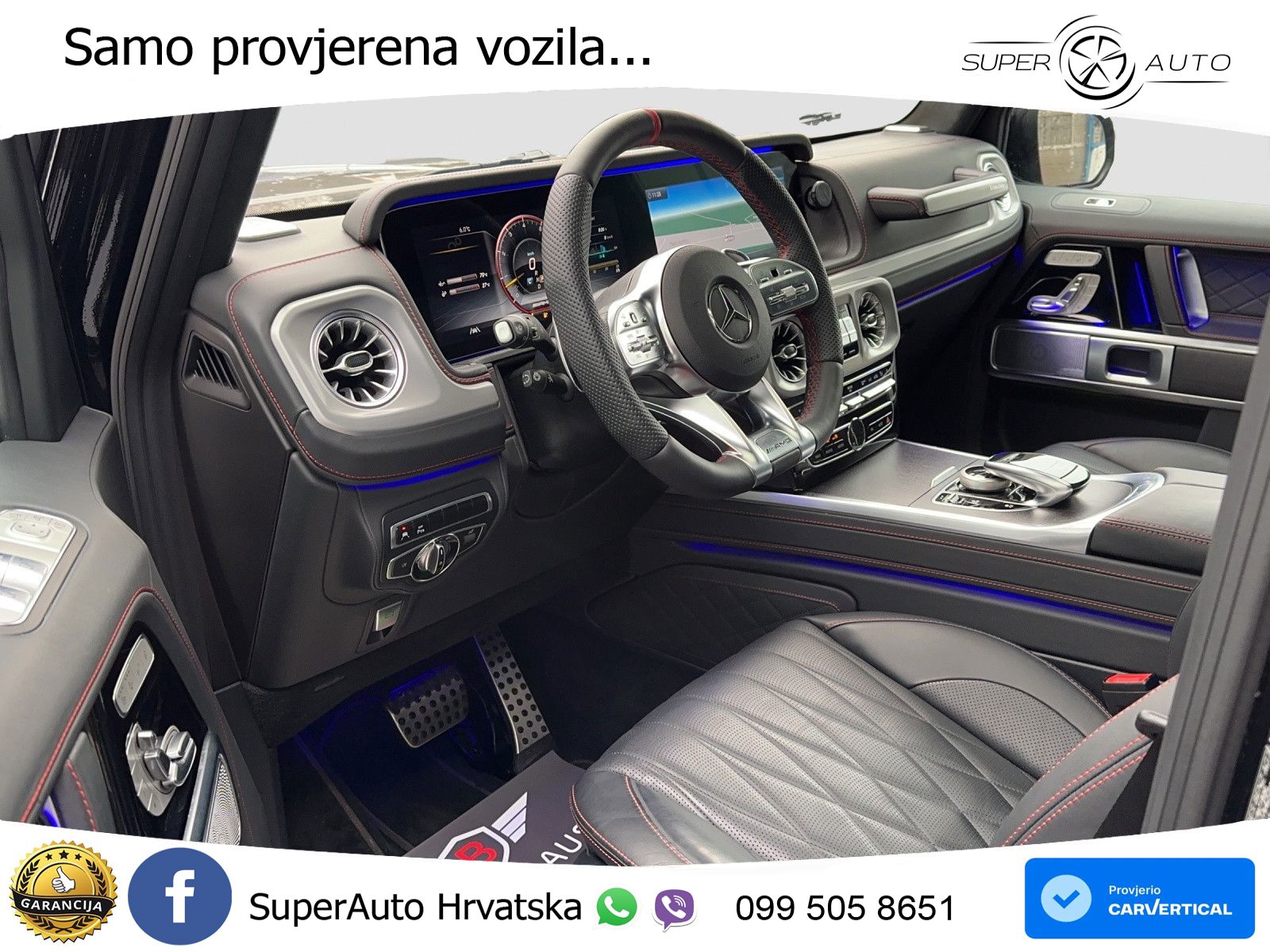 Mercedes G 500 Long V8 (422 KS) 4MATIC 9G-TRONIC Brabus ZRAČNI+ACC+GR SJED+360+PANO