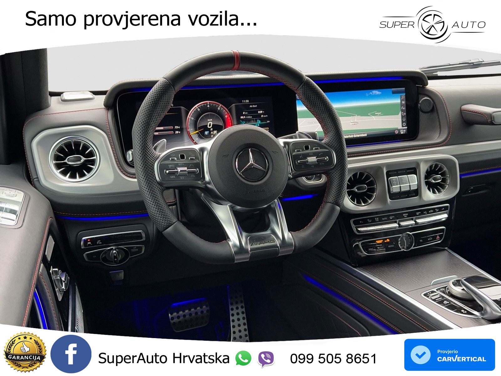 Mercedes G 500 Long V8 (422 KS) 4MATIC 9G-TRONIC Brabus ZRAČNI+ACC+GR SJED+360+PANO