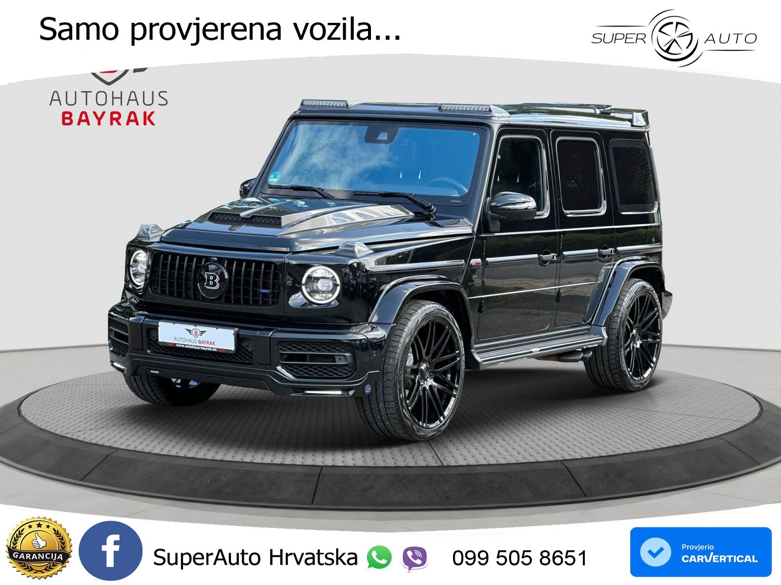 Mercedes G 500 Long V8 (422 KS) 4MATIC 9G-TRONIC Brabus ZRAČNI+ACC+GR SJED+360+PANO