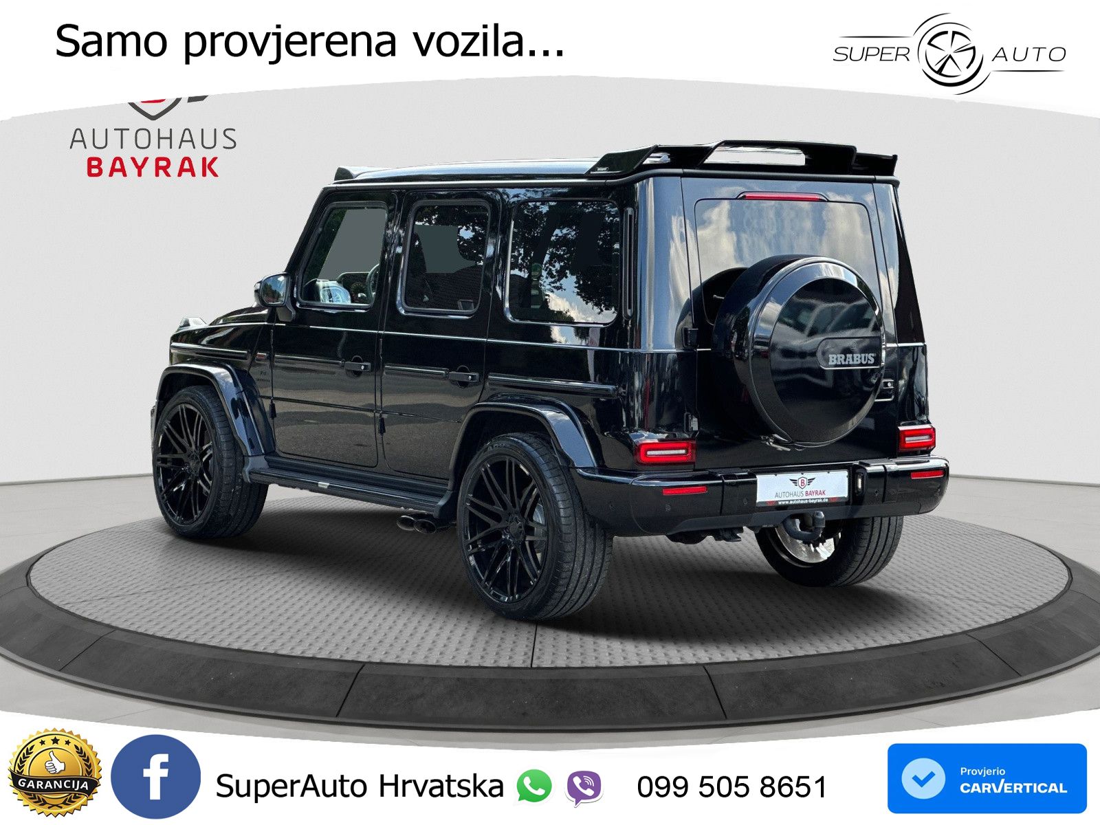 Mercedes G 500 Long V8 (422 KS) 4MATIC 9G-TRONIC Brabus ZRAČNI+ACC+GR SJED+360+PANO